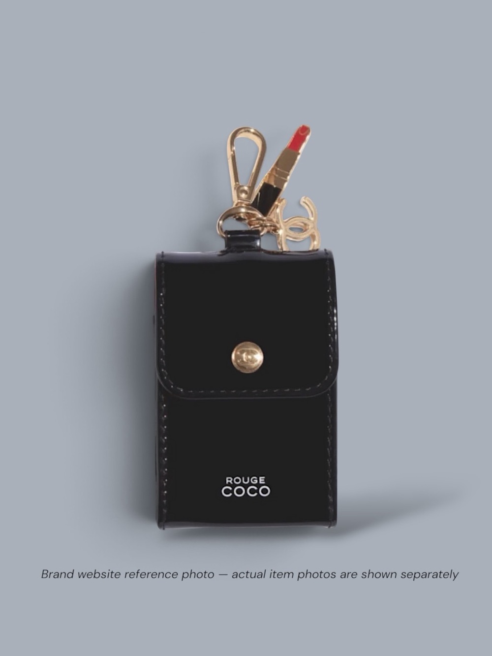 CHANEL Rouge Coco Patent Lipstick Pouch Charm Case + Box only